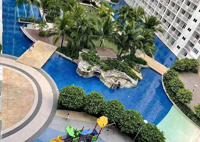 Staycation One Bedroom Balcony W Pool View Near Smx Sm Moa Ikea Naia Dfa Ocean Park Apartment *